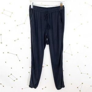 Calypso St Barth • Navy Blue Velvet Trim Jogger Pants